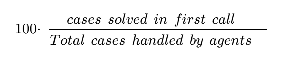 First Call Resoution Formula