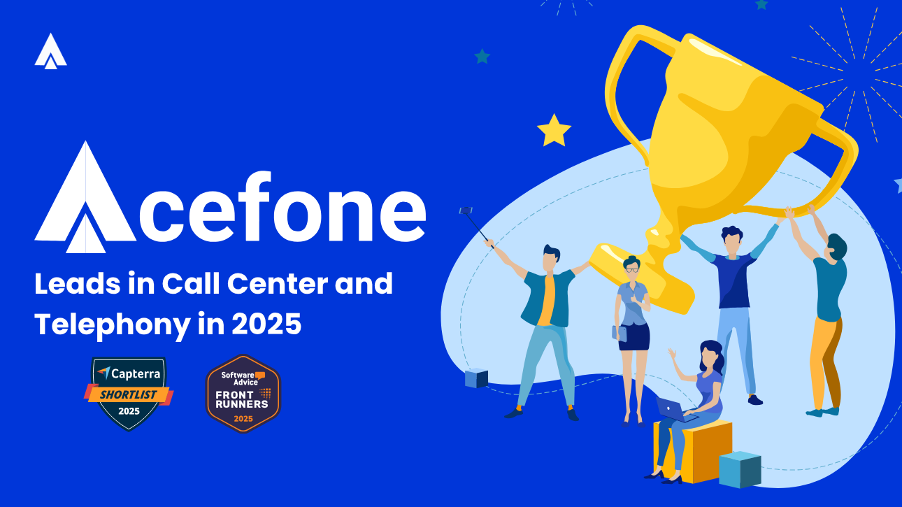 Acefone wins Capterra Call Center badge and Software Advice Cloud Telephony badge