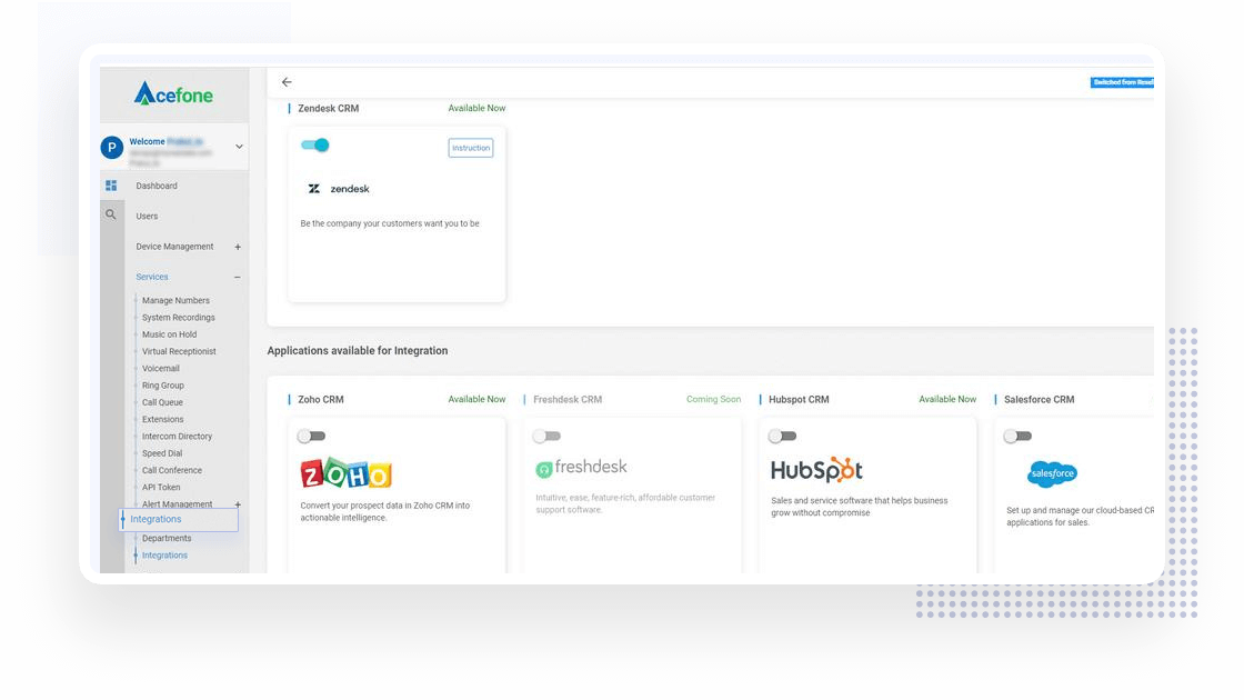 Zendesk Integration Dashboard Zendesk Integration Dashboard