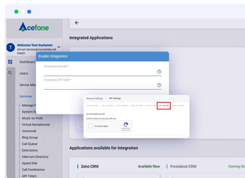 acefone login